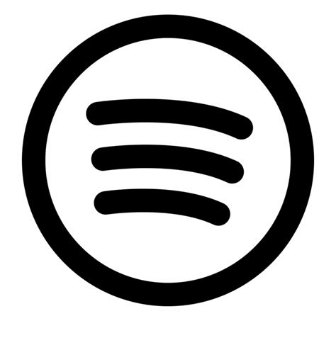 White and black spotify logo - lewlove