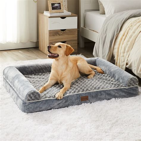 BFPETHOME Dog Beds for Large Dogs, Orthopedic Dog Bed for Medium Large Dogs, Egg- Foam Dog Crate ...