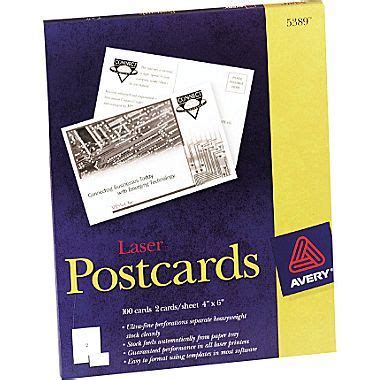 Avery Uncoated Postcards, 6" x 4", White, 80/Box (5889) | Staples | Printable postcards ...