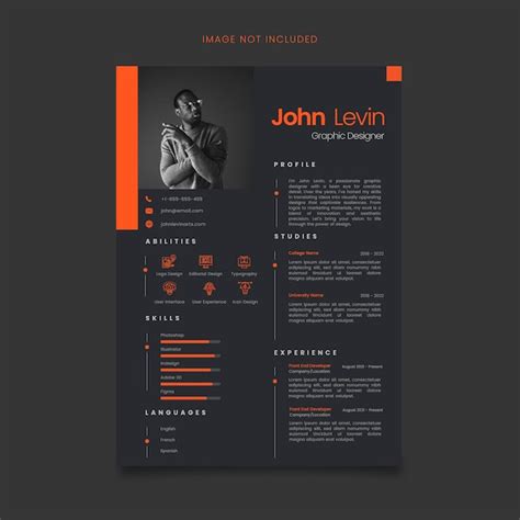 Premium Vector | Modern minimal cv template resume