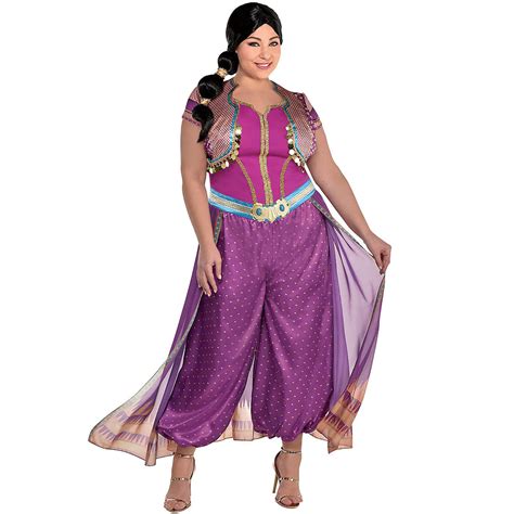 Plus Size Purple Jasmine Costume for Adults - Aladdin Live-Action ...