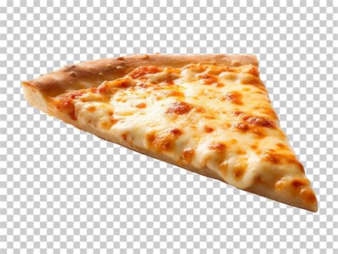 Premium PSD | Slice of cheese pizza isolated on transparent background ...