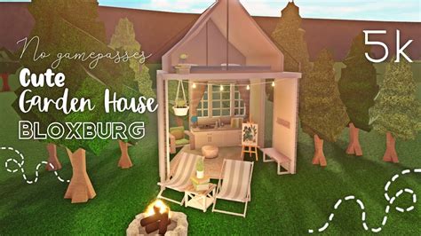 5k Cute Garden House (no gamepasses)🌼! BLOXBURG - YouTube