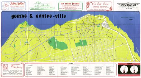 Kinshasa Gombe and Centreville Tourist Map - Kinshasa Democratic ...