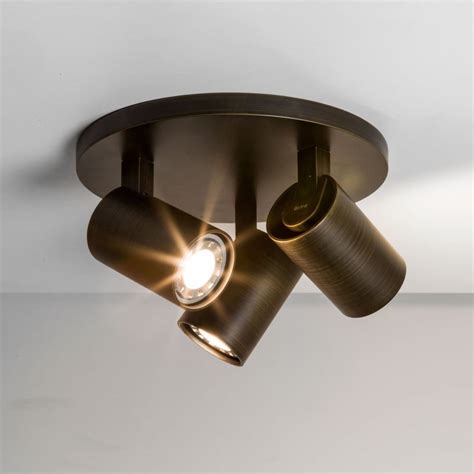 Astro Lighting Ascoli Interior Triple Ceiling Spotlight In Bronze ...