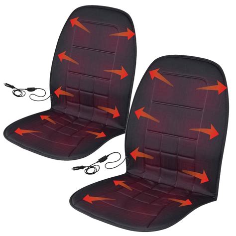 BDK Travel Warmer - 2 Pieces Heated Seat Cushion for Car, SUV, Van 12 ...