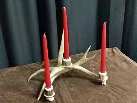 Real Deer Antler Taper Candle Holder - Mad River Antler