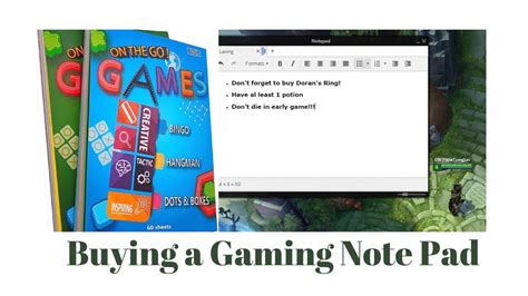 Buying a Gaming Note Pad