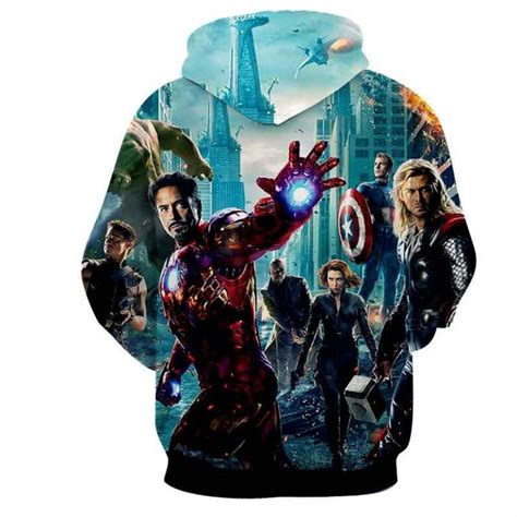 The Avengers Iron Man Black Widow Nick Fury Swag 3D Hoodie