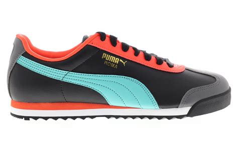 Puma Roma Basic + 36957104 Mens Black Leather Low Top Lifestyle Sneake ...