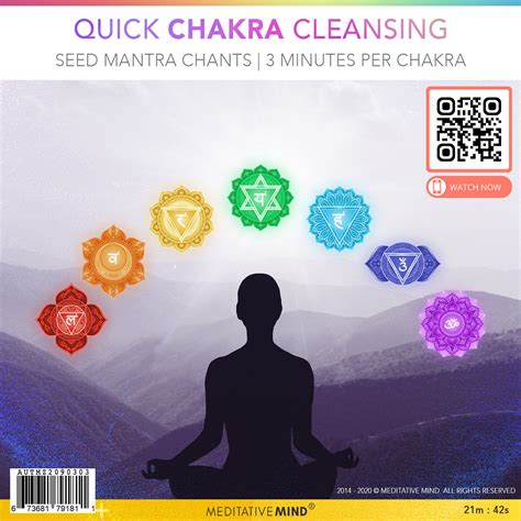 Quick 7 Chakra Cleansing - 3 Mins Per Chakra | Meditative Mind's Official Music Store ...