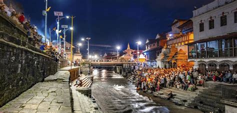 Experience an aarti ceremony at Pashupatinath Temple