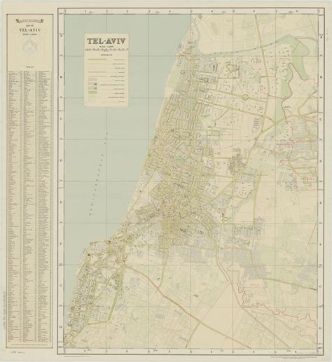 Tel Aviv Map Map of Tel Aviv Tel Aviv Decor Tel Aviv Wall - Etsy | Map ...