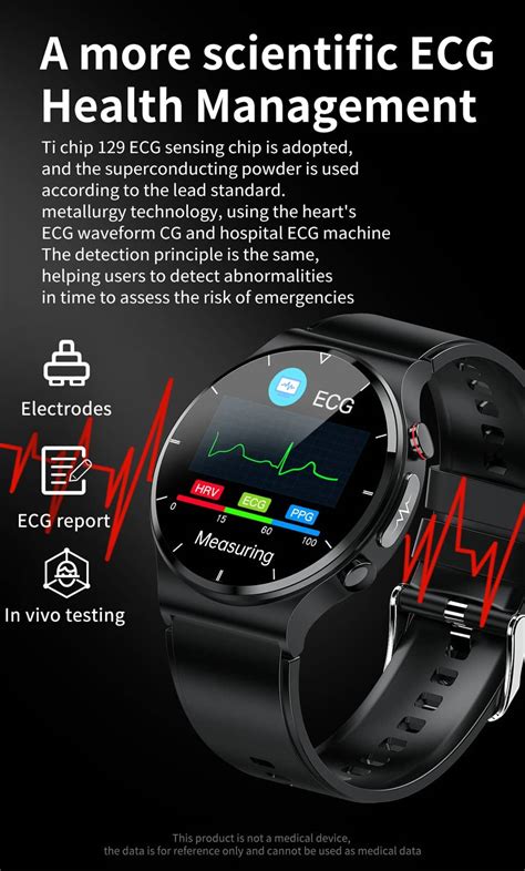 ECG Smart Watch with Blood Pressure Heart Rate Monitoring Body ...