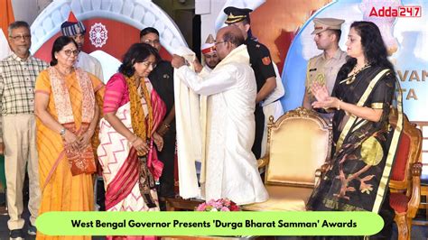 West Bengal Governor Presents 'Durga Bharat Samman' Awards