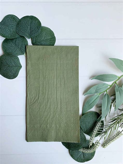 Olive Green Paper Dinner Napkins | EnFete