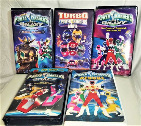 Power Rangers VHS Tapes X 5--1997, 1998, 1999 X 2, 2000 - VHS Tapes