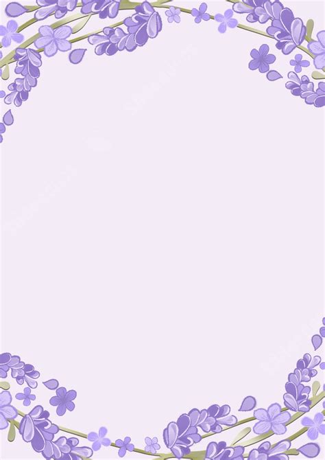 Beautiful Border Of Lavender In Purple Hue Page Border Background Word ...