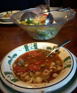 Olive Garden Server: Soup, salad, and breadsticks*
