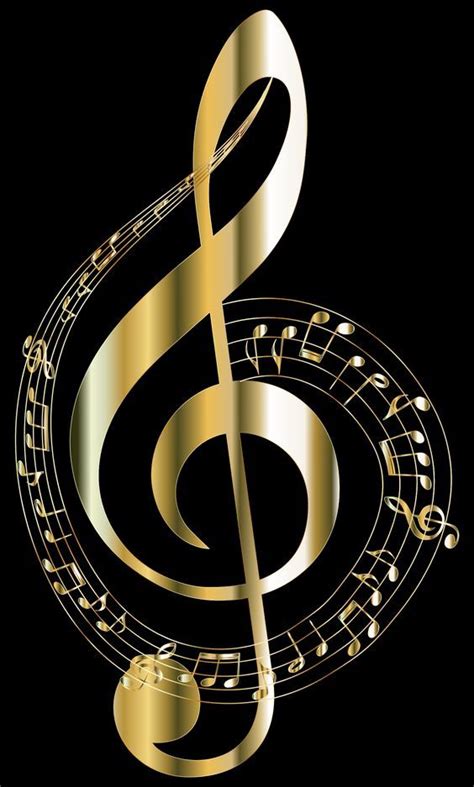 Gold Musical Notes Typography 2 | Art music, Music notes art, Music images