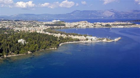 Royal Baths Mon Repos, Corfu Greece, Beach & reataurant bar