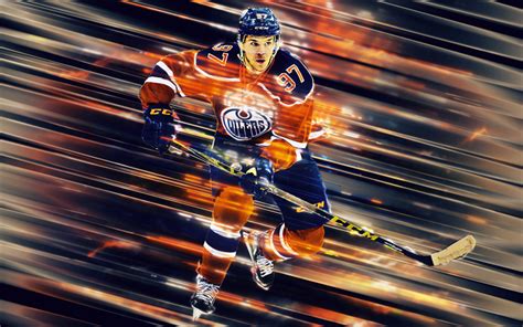 Download wallpapers Connor McDavid, 4k, Canadian hockey player, line ...