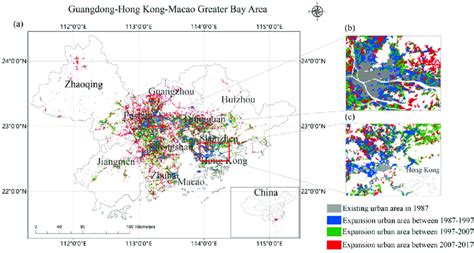 Location of the Guangdong-Hong Kong-Macau Greater Bay Area (GBA), (a)... | Download Scientific ...