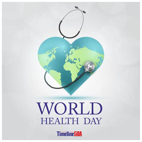 a heart with a stethoscope on it and the words world health day