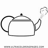 Tea Kettle Coloring Page Sketch Coloring sketch template