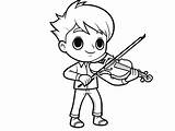 Elegant Violin Coloring Page  sketch template