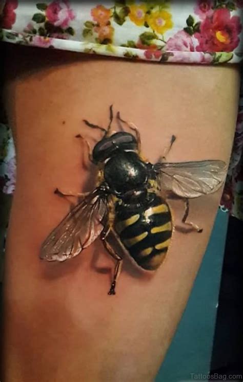 28 Fabulous Bee Tattoos On Thigh - Tattoo Designs – TattoosBag.com