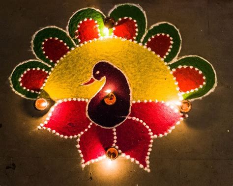 23 Peacock Rangoli For Diwali Designs In This Year 2022