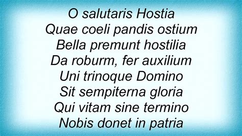 Top O Salutaris Hostia Lyrics Learn more here!