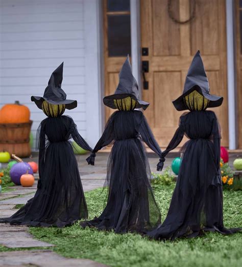 Nothing says "Halloween" like a trio of spooky witches ominously loitering in the y… | Halloween ...