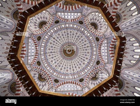 Adana, Turkey. Interior of Sabanci Central Mosque, one of the largest mosques in Turkey Stock ...