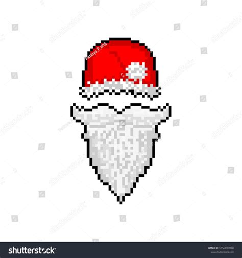 Pixel Art Cartoon Santa Claus Hat Stock Vector (Royalty Free) 1856890948 | Shutterstock