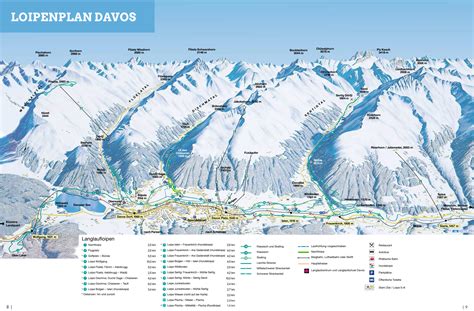 Cross-Country Skiing Trail Map Davos Klosters • Nordic Trail Map