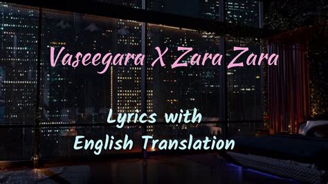 Vaseegara X Zara Zara | Lyrics with English Translation | Bombay Jayashri | Harris Jayaraj - YouTube