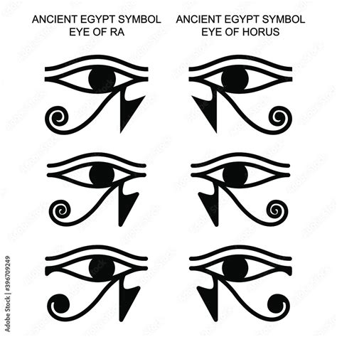 Ancient mystic egyptian symbol. Eye of gods Horus and Ra. Egyptian paganism. Ancient egyptian ...