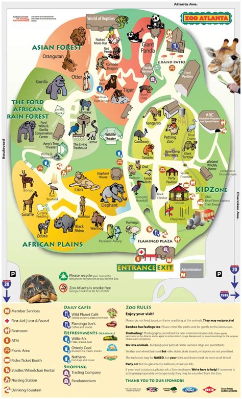 Zoo Atlanta Map | Atlanta zoo, Zoo map, Zoo