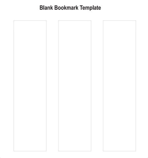 FREE 6+ Sample Blank Bookmarks in PDF | MS Word