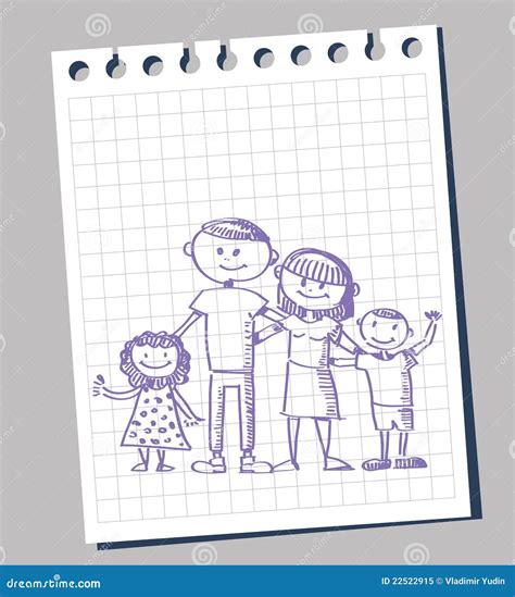 Doodle Of Family Royalty Free Stock Photo - Image: 22522915