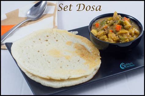 Set Dosa Recipe - Subbus Kitchen