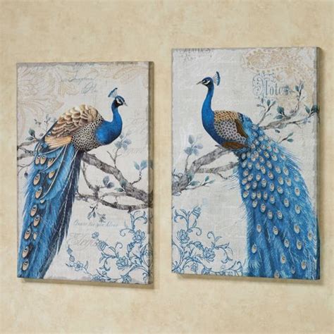 Magnificent Peacock Giclee Canvas Wall Art Set