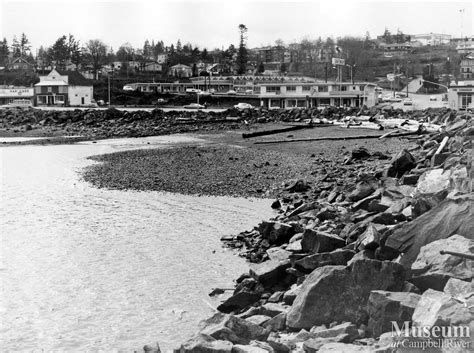 Campbell River beachfront in front of downtown Campbell River. | Campbell River Museum - Photo ...