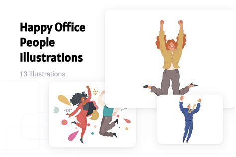 Premium Happy Office People Illustration pack from People Illustrations