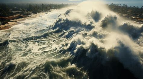 Premium AI Image | Tsunamis off the Florida Coast