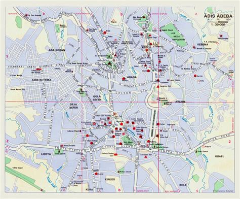 Large detailed roads map of Addis Ababa city. Addis Ababa city large detailed roads map ...