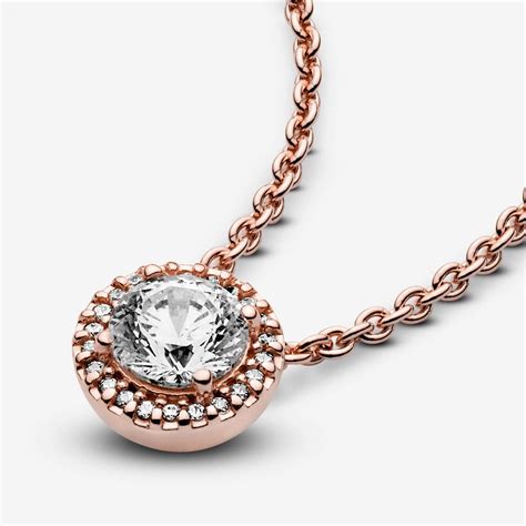 Classic Elegance Necklace in Pandora Rose™ & Clear CZ | Rose gold ...