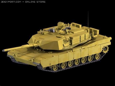 M1A1 Abrams 3D Model in Tank 3DExport